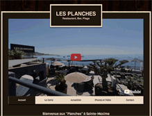 Tablet Screenshot of lesplanches-restaurant.com